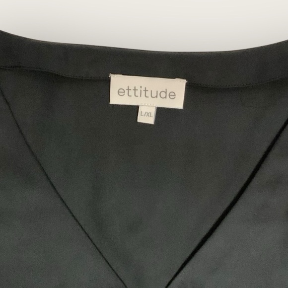 NWT | Ettitude | Signature Sateen Relaxed Short Sleeve Top | Black | Various Sz - Picture 9 of 15